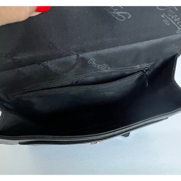 Fossil Women’s Small Black Pebbled Leather Crossbody Organizer Shoulder Purse - Picture 5 of 9